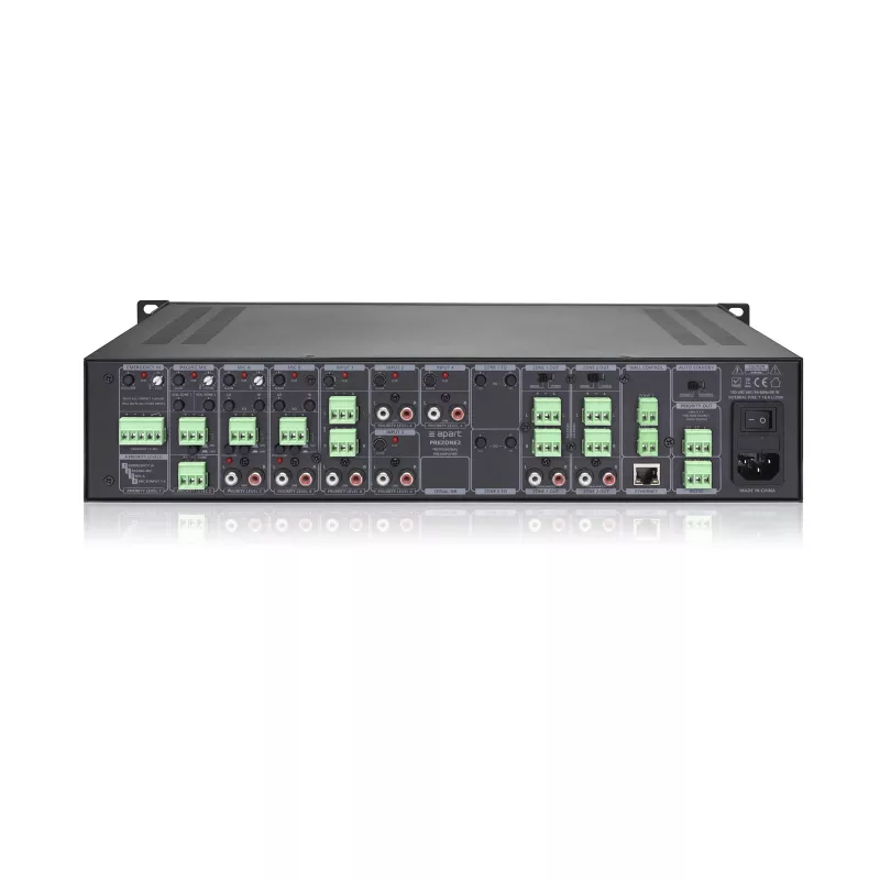 Biamp Commercial Audio PREZONE2 stereo išankstinis stiprintuvas, 20–20000 Hz, juodas