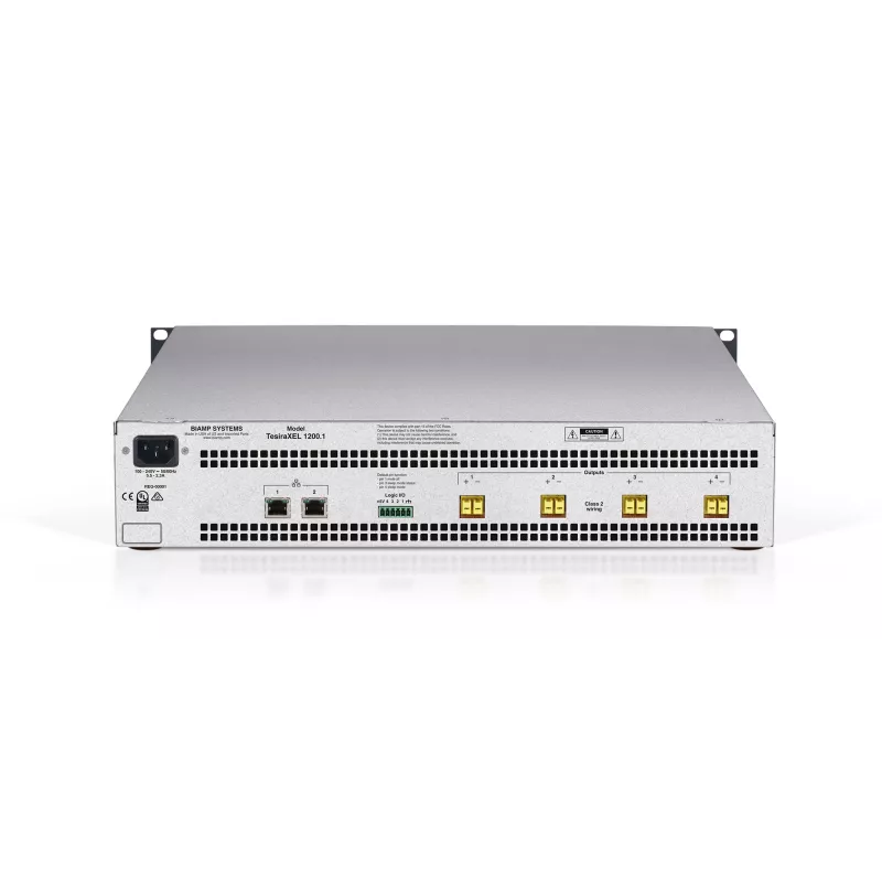 Biamp Tesira XEL 1200.1 4 kanalų 1200 W stiprintuvas (vienas asimetrinis blokas)
