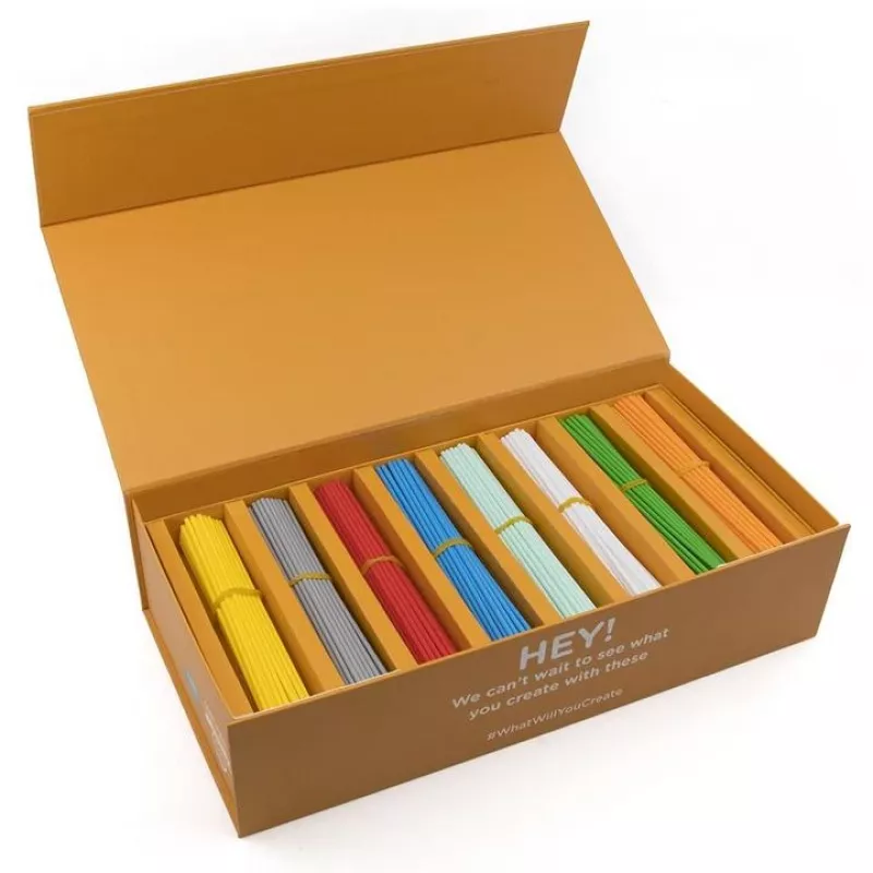 3Doodler Start EDU plastiko rinkinys: Mėlyna, Žydra, Žalia, Pilka, Oranžinė, Raudona, Balta, Geltona