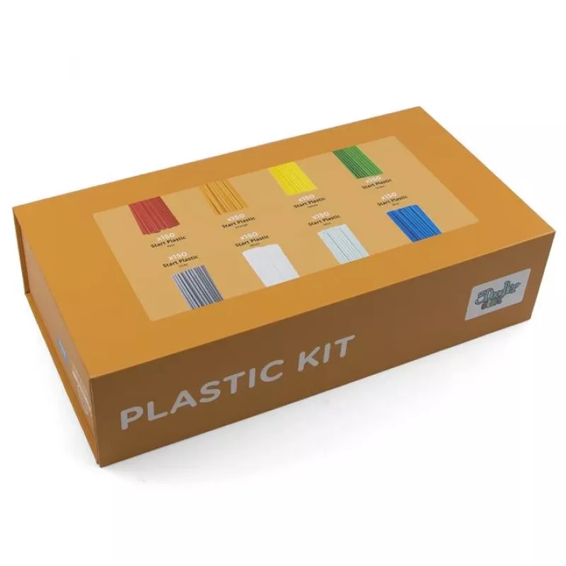 3Doodler Start EDU plastiko rinkinys – Mėlyna, Žydra, Žalia, Pilka, Oranžinė, Raudona, Balta, Geltona