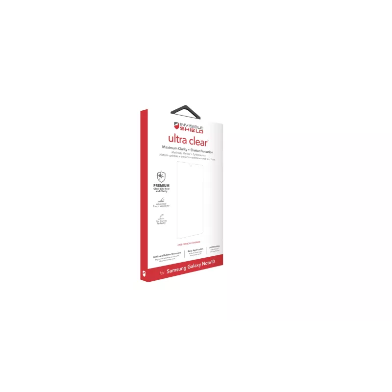 InvisibleShield Ultra Clear apsauginis stiklas Samsung Galaxy Note10, 1 vnt.