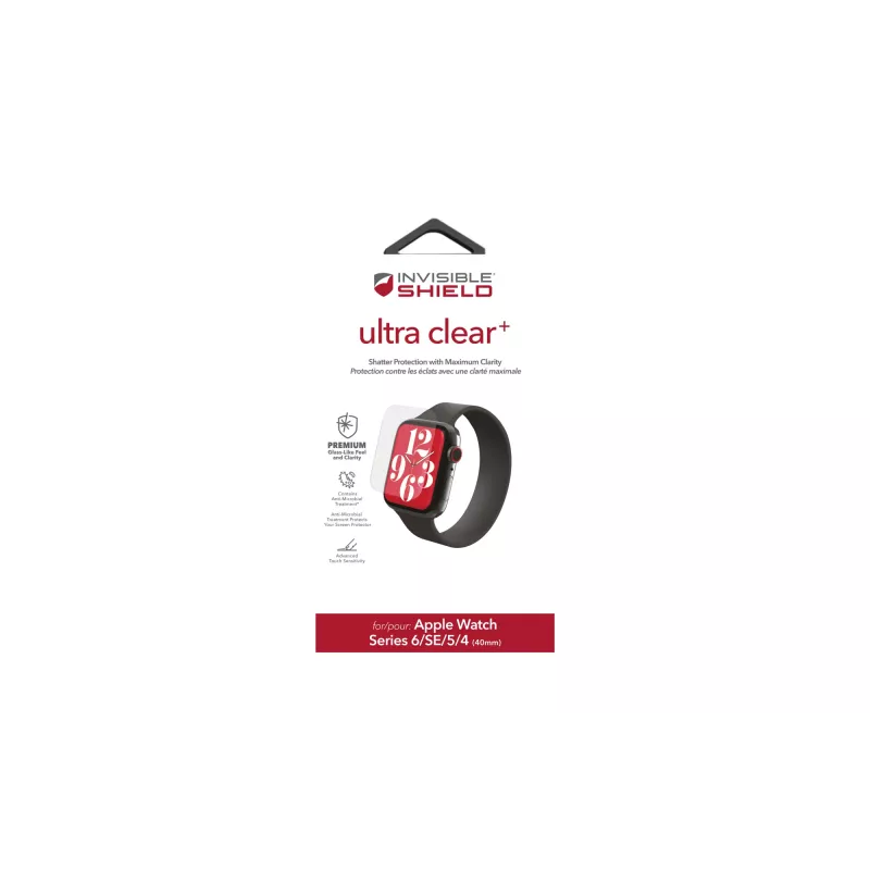 ZAGG InvisibleShield Ultra Clear+ Apple Watch Series 4/5/6/SE 40 mm ekrano apsauga
