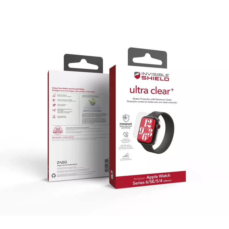 ZAGG InvisibleShield Ultra Clear+ Apple Watch Series 4/5/6/SE 40 mm ekrano apsauga