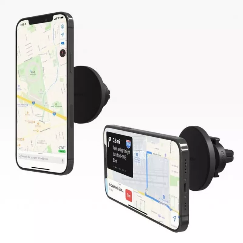 mophie Snap Vent Mount – juodas (ne belaidžiam įkrovimui)