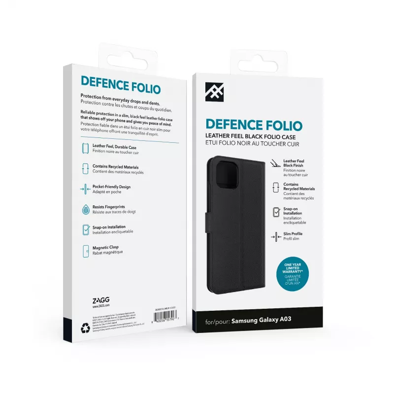 IFROGZ Defence Folio dėklas telefonui 16,5 cm (6,5 colio) Juodas