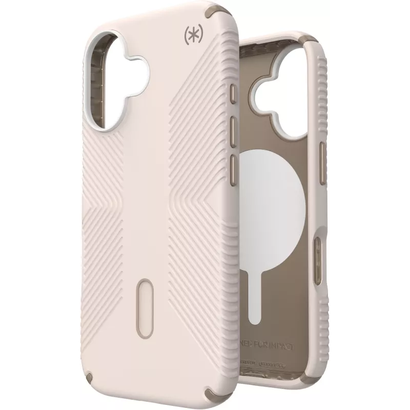 Speck Presidio2 Grip + ClickLock Apple iPhone 16 Bleached Bone su Microban