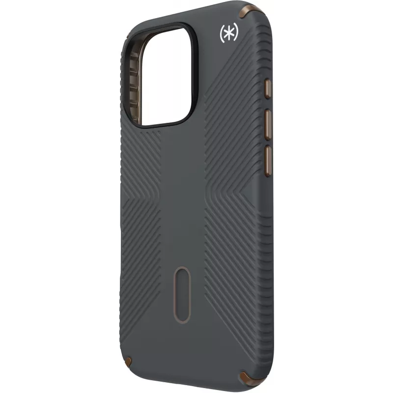 Speck Presidio2 Grip + ClickLock Apple iPhone 16 Pro anglies pilka su Microban
