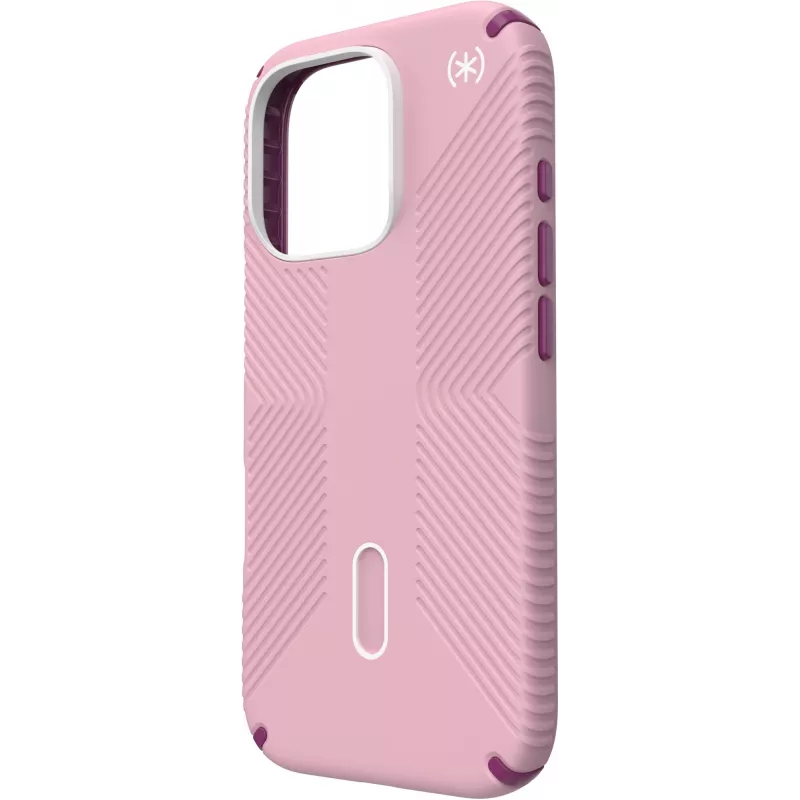 Speck Presidio2 Grip + ClickLock Apple iPhone 16 Pro Wednesday Pink su Microban