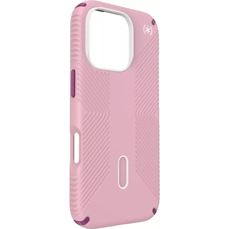 Speck Presidio2 Grip + ClickLock Apple iPhone 16 Pro Wednesday Pink su Microban