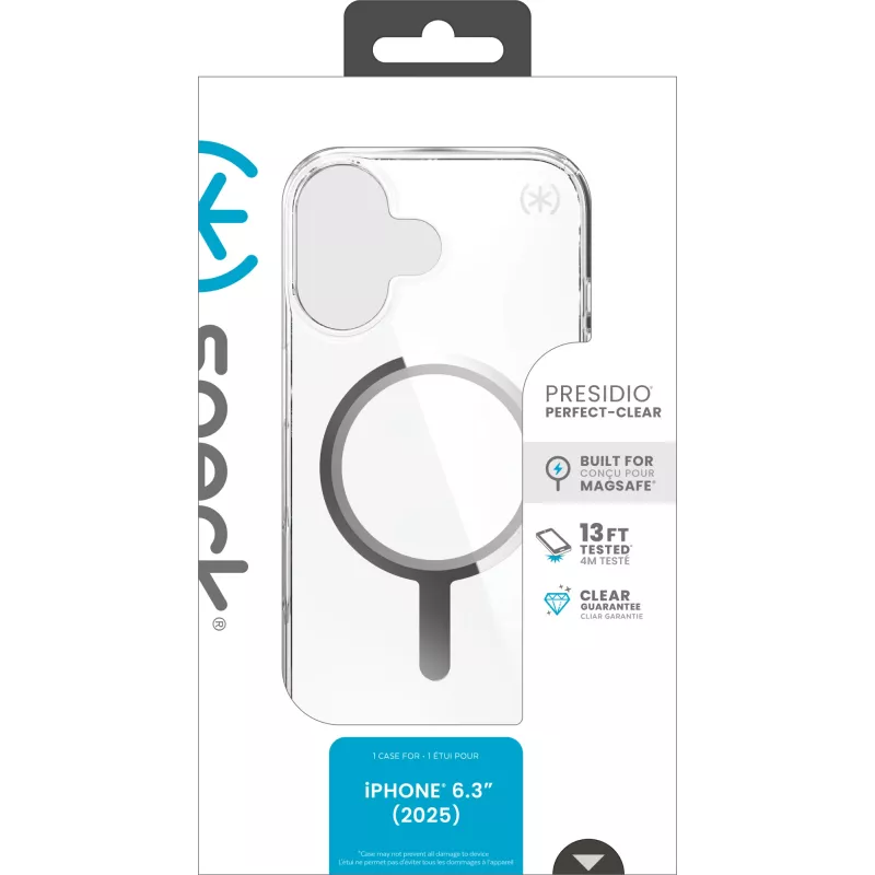 Speck Presidio Perfect Clear Dėklas su MagSafe iPhone 17