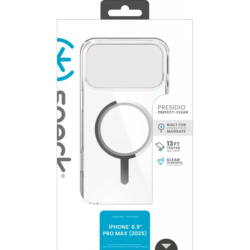Speck Presidio Perfect Clear Dėklas MagSafe, skirtas iPhone 17 Pro Max