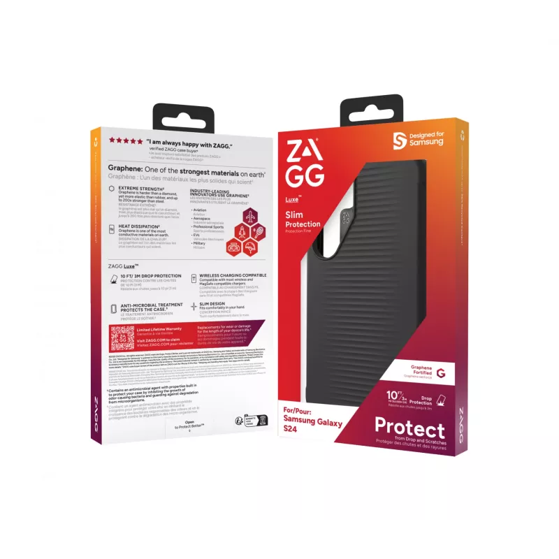 ZAGG Luxe Dėklas Galaxy S24 Juodas, Samsung, Galaxy S24, 15,8 cm (6,2 colio), Juoda