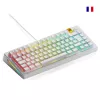 Glorious Gaming GMMK 3 HE 75% Prebuilt Wired White - FR, laidinis, USB, mechaninis, AZERTY, RGB LED, baltas