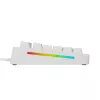 Glorious Gaming GMMK 3 HE 75% Prebuilt Wired White - FR, laidinis, USB, mechaninis, AZERTY, RGB LED, baltas
