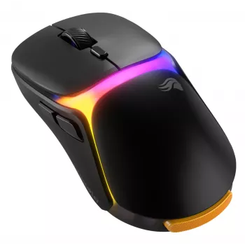 Glorious Gaming Model O3 Wireless žaidimų pelė - InfinitePlay keičiamų baterijų sistema, 8k dažnis, 130M paspaudimų optiniai jungikliai, itin lengva 66g, 30K DPI optinis jutiklis, RGB - Juoda