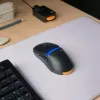 Glorious Gaming Model O3 Wireless žaidimų pelė - InfinitePlay keičiamų baterijų sistema, 8k dažnis, 130M paspaudimų optiniai jungikliai, itin lengva 66g, 30K DPI optinis jutiklis, RGB - Juoda