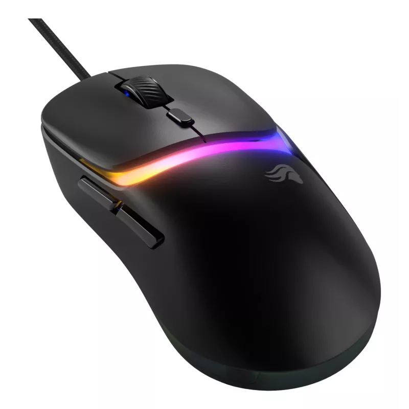 Glorious Gaming Model D3 Wired žaidimų pelė - itin lengva 57g, optiniai jungikliai 130M paspaudimų, 30K DPI BAMF 3.0 jutiklis, 750 IPS sekimas, 50G pagreitis, tinka visiems laikymo būdams - juoda