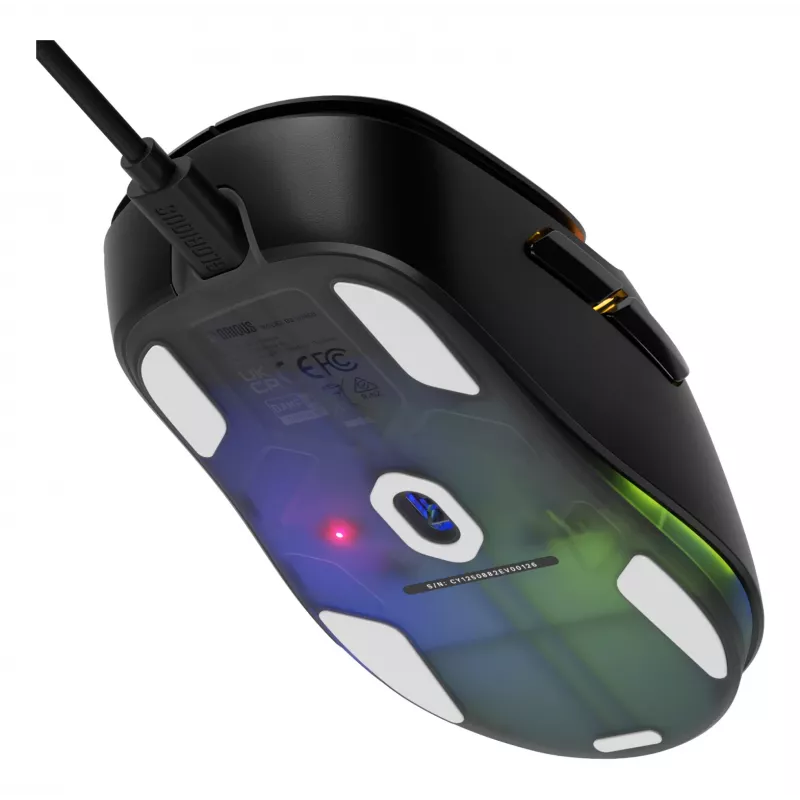 Glorious Gaming Model D3 Wired žaidimų pelė - itin lengva 57g, optiniai jungikliai 130M paspaudimų, 30K DPI BAMF 3.0 jutiklis, 750 IPS sekimas, 50G pagreitis, tinka visiems laikymo būdams - juoda