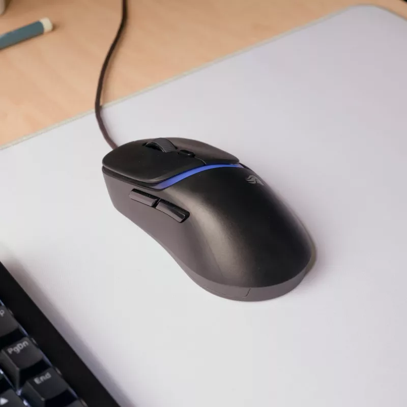 Glorious Gaming Model D3 Wired žaidimų pelė - itin lengva 57g, optiniai jungikliai 130M paspaudimų, 30K DPI BAMF 3.0 jutiklis, 750 IPS sekimas, 50G pagreitis, tinka visiems laikymo būdams - juoda