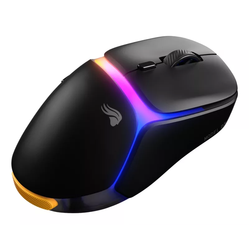 Glorious Gaming Model D3 Wireless Gaming Mouse – belaidė pelė su InfinitePlay keičiamų baterijų sistema, 8k dažniu, 130M optiniais jungikliais, itin lengva 69g, 30K optiniu jutikliu, RGB – juoda