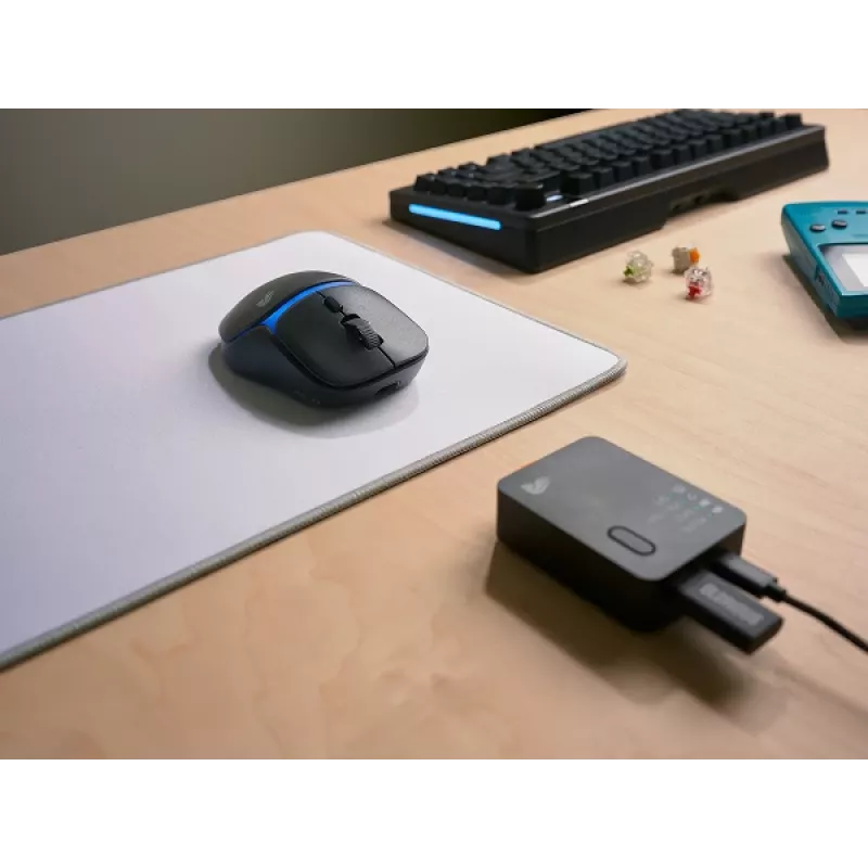 Glorious Gaming Model D3 Wireless Gaming Mouse – belaidė pelė su InfinitePlay keičiamų baterijų sistema, 8k dažniu, 130M optiniais jungikliais, itin lengva 69g, 30K optiniu jutikliu, RGB – juoda