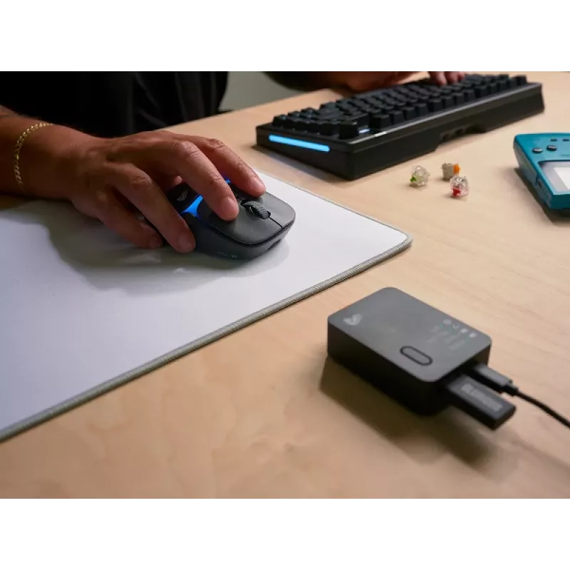 Glorious Gaming Model D3 Wireless Gaming Mouse – belaidė pelė su InfinitePlay keičiamų baterijų sistema, 8k dažniu, 130M optiniais jungikliais, itin lengva 69g, 30K optiniu jutikliu, RGB – juoda