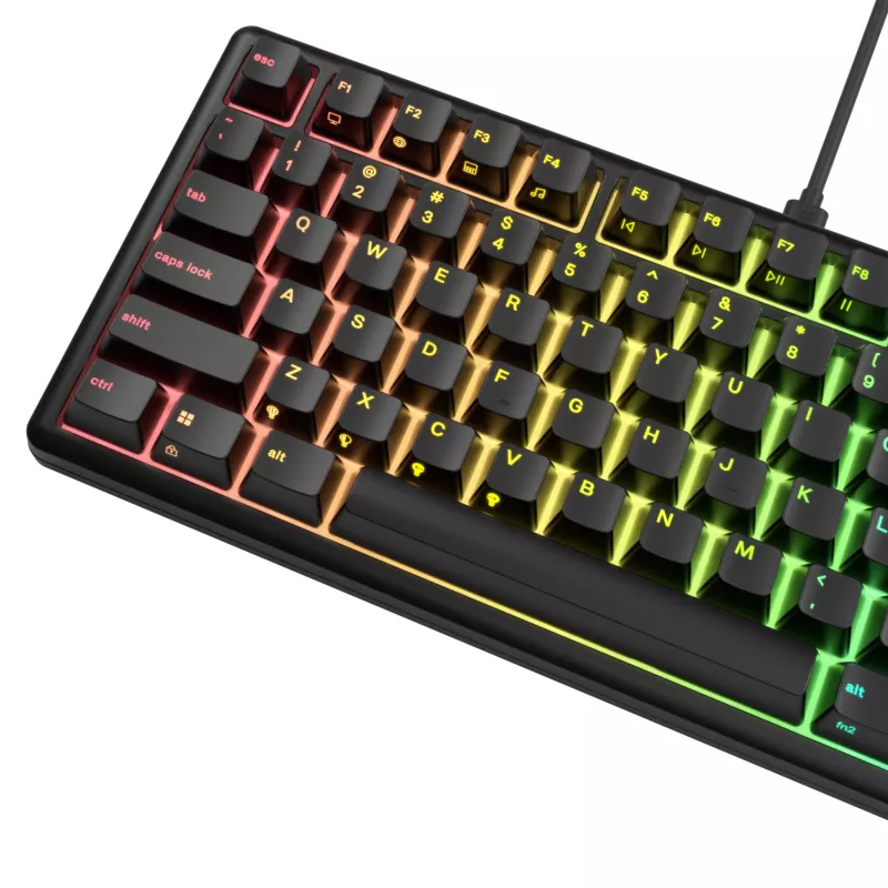 Glorious Gaming GMBK 75% klaviatūra, USB, QWERTY, JAV išdėstymas, juoda