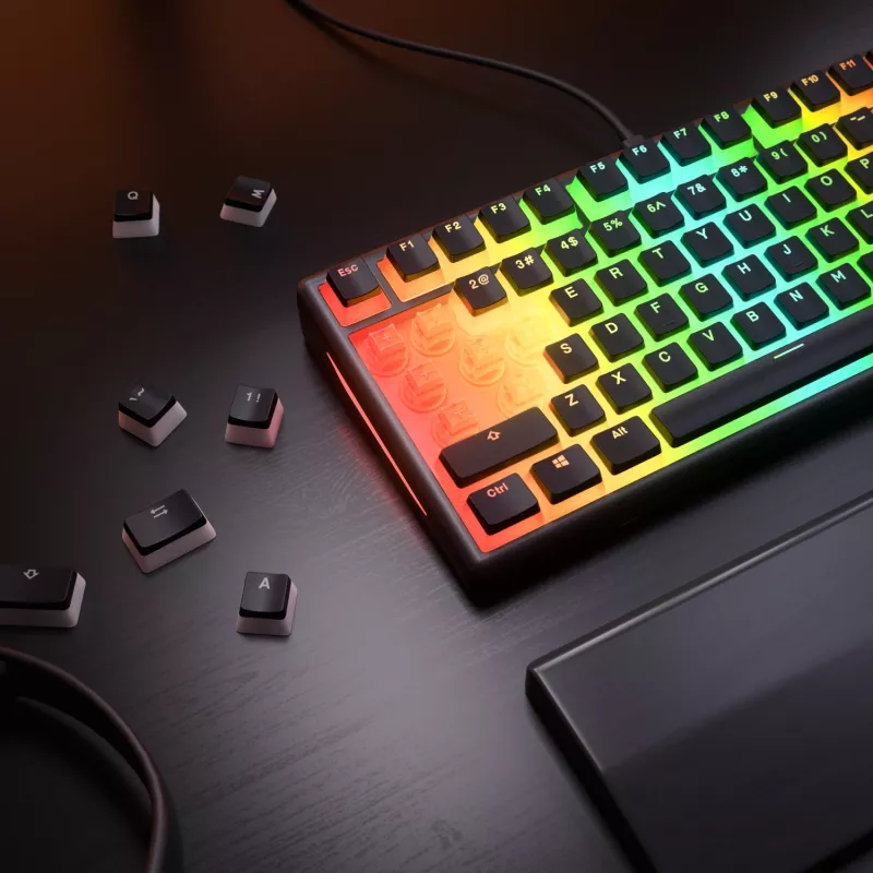 Glorious Gaming GMBK 75% klaviatūra, USB, QWERTY, JAV išdėstymas, juoda