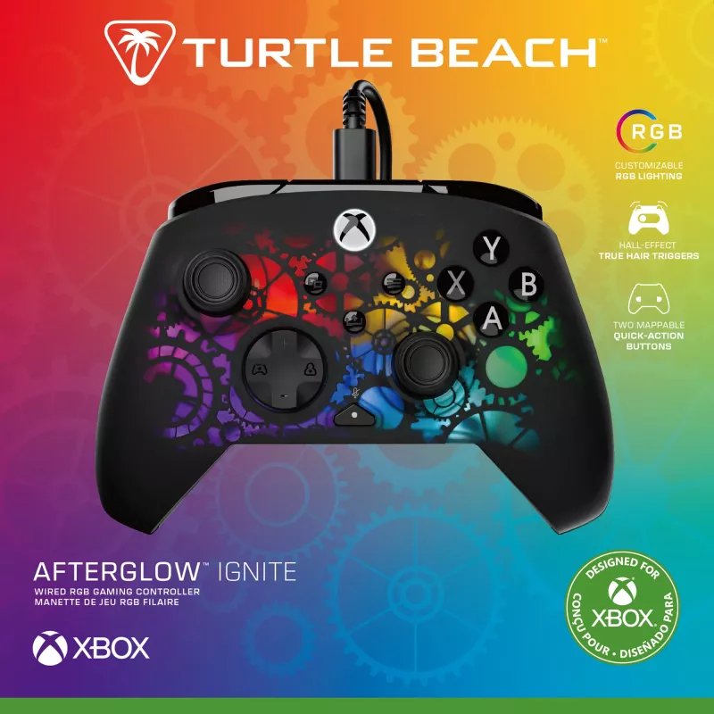 Žaidimų pultas Turtle Beach Afterglow Ignite Wired RGB Controller su RGB apšvietimu ir perprogramuojamais mygtukais