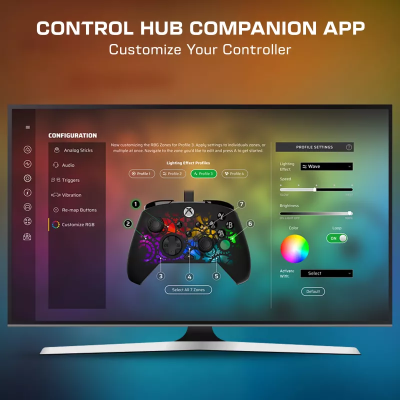 Žaidimų pultas Turtle Beach Afterglow Ignite Wired RGB Controller su RGB apšvietimu ir perprogramuojamais mygtukais