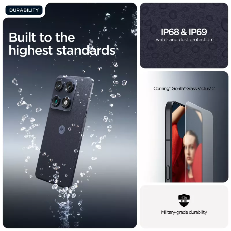 Išmanusis telefonas Motorola Signature 8 Gen 5, 6,78 colio OLED 2780×1264, 16 GB RAM, 512 GB, 50+50 MP, Dual SIM, Android 16, 5200 mAh, tamsiai mėlynas