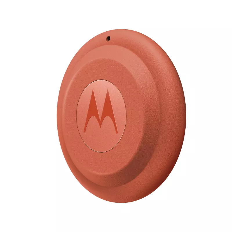 Finder Motorola moto tag 2 – universalus sekiklis, oranžinis, CR2032 baterija, iki 14400 h, 7,4 g, Ø 31,9 mm, 8 mm