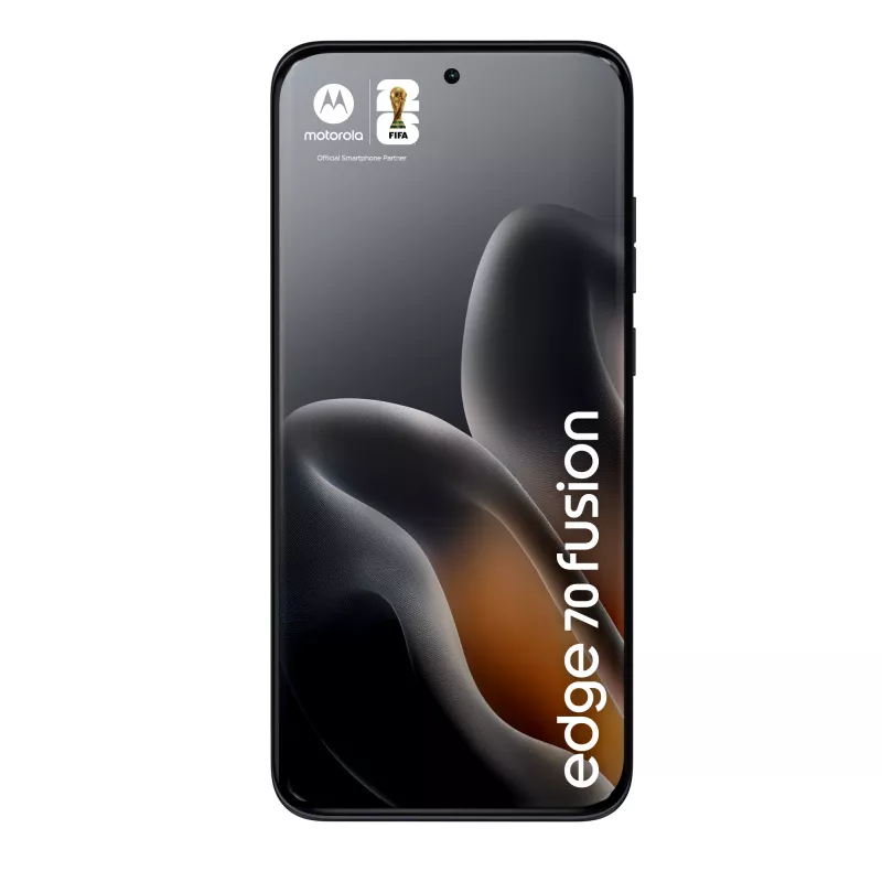 Išmanusis telefonas Motorola edge 70 fusion — 6,78 colio OLED, Snapdragon 7s Gen 3, 12 GB RAM, 256 GB, 7000 mAh, Dual SIM, Android 16, Juodas