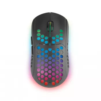 Mars Gaming MMW3, belaidė žaidimų pelė, RGB Flow, itin lengva 79g, 3200DPI, juoda