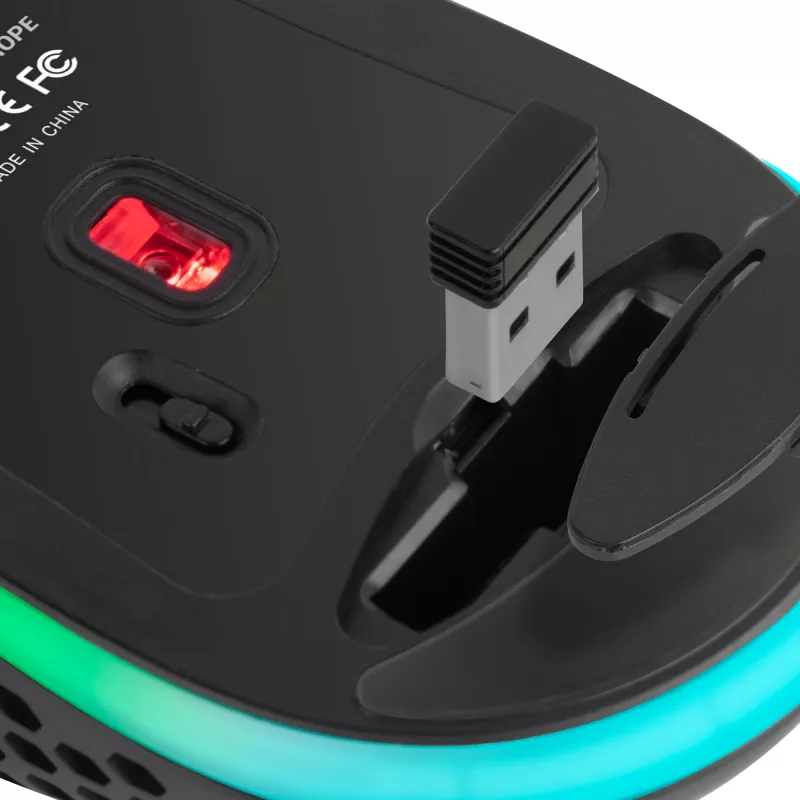 Mars Gaming MMW3, belaidė žaidimų pelė, RGB Flow, itin lengva 79g, 3200DPI, juoda