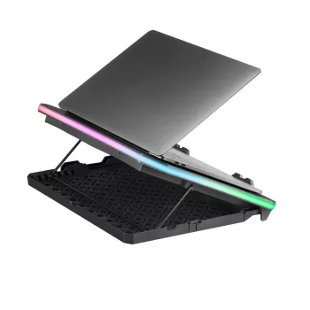 Mars Gaming MNBC6, aušinimo stovas + stovas XL 19'' ARGB, 3 ventiliatoriai, mobiliojo telefono stovas