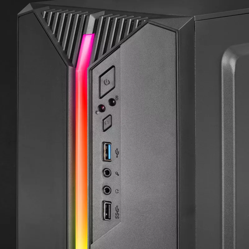Mars Gaming MC-S1 Black kompiuterio korpusas Micro-ATX ARGB apšvietimas 12 režimų FRGB ventiliatorius