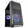 Mars Gaming MC-S2 Black kompiuterio korpusas Micro-ATX, 2 FRGB ventiliatoriai, priekinės grotelės, šoninis langas
