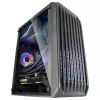Mars Gaming MC-S2 Black kompiuterio korpusas Micro-ATX, 2 FRGB ventiliatoriai, priekinės grotelės, šoninis langas