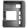 Mars Gaming MC-S2 Black kompiuterio korpusas Micro-ATX, 2 FRGB ventiliatoriai, priekinės grotelės, šoninis langas