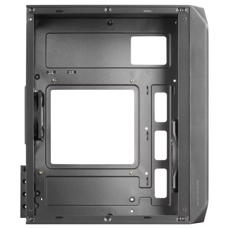 Mars Gaming MC-S2 Black kompiuterio korpusas Micro-ATX, 2 FRGB ventiliatoriai, priekinės grotelės, šoninis langas