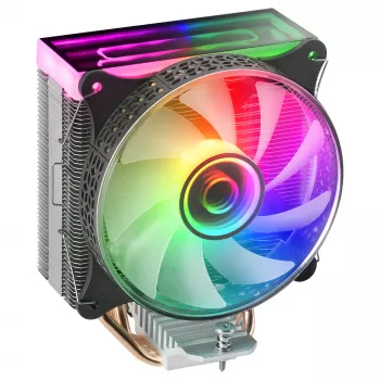 Mars Gaming MCPU-VR Juodas CPU aušintuvas Dvigubas Infinity veidrodis ARGB 4 HCT šilumos vamzdžiai 180W TDP Itin tylus PWM 12cm ventiliatorius