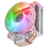 Mars Gaming MCPU-VR Pink CPU aušintuvas Dual Infinity Mirror ARGB 4 HCT šilumos vamzdeliai 180W TDP itin tylus PWM 12cm ventiliatorius