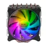 Mars Gaming MCPU-XT Black CPU aušintuvas dviejų bokštų aušinimas 6 HCT šilumvamzdžiai TDP 300W 2 ARGB PWM 12cm ventiliatoriai