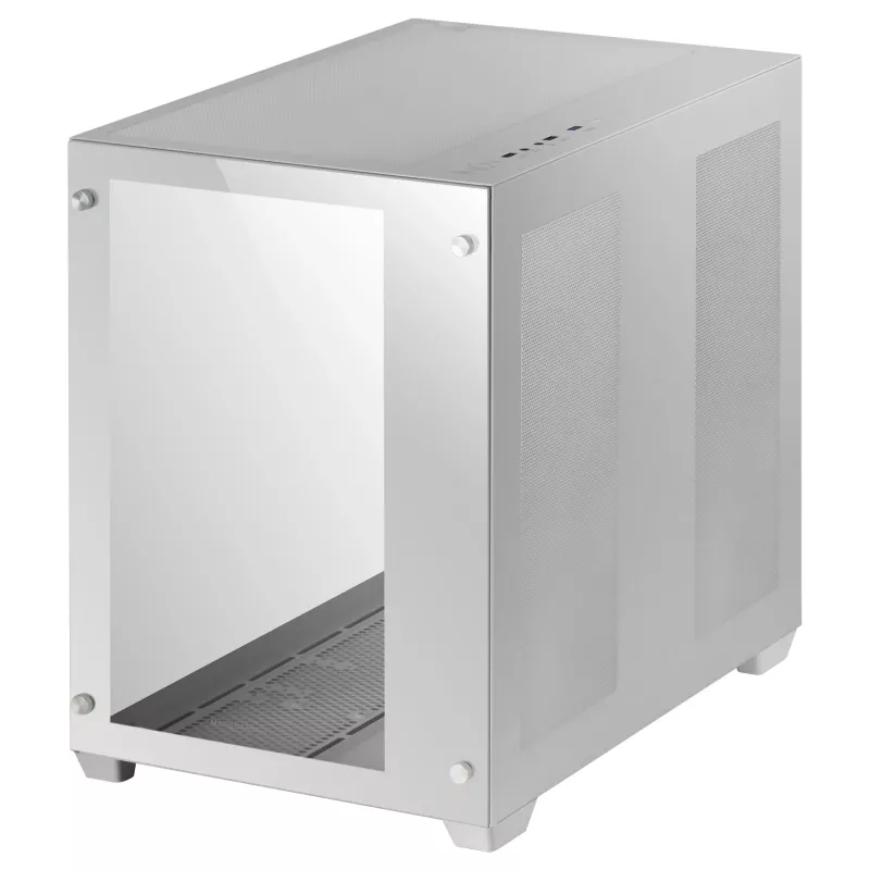 Mars Gaming MCV3 White Custom XXL E-ATX korpusas su dvigubu grūdinto stiklo langu ir dviejų kamerų moduliniu rėmu