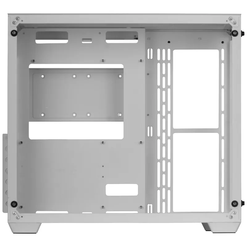Mars Gaming MCV3 White Custom XXL E-ATX korpusas su dvigubu grūdinto stiklo langu ir dviejų kamerų moduliniu rėmu