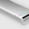 Mars Gaming MGS-ONE White Chroma RGB monitorio stovas reguliuojamo dydžio išmaniojo telefono ir planšetės laikiklis priekinis USB 2.0