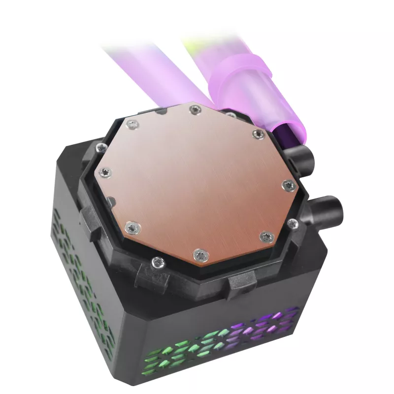 Mars Gaming ML-ULTRA360 Black skystis CPU aušinimas TDP 650W Infinity Mirror 3 tylūs FDB ARGB ventiliatoriai ARGB vamzdeliai Universalus multisocket