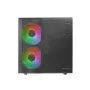 Mini bokštas Mars Gaming MC-400 White 2x 120mm priekiniai ventiliatoriai