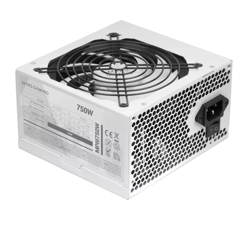 Mars Gaming MPIII750W maitinimo blokas 750 W 20+4 pin ATX ATX Baltas